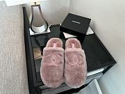 Colestore Chanel Slippers Double-sided Sheared Wool Pink - 1