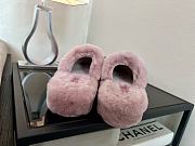 Colestore Chanel Slippers Double-sided Sheared Wool Pink - 5