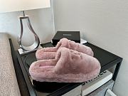 Colestore Chanel Slippers Double-sided Sheared Wool Pink - 3