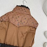 Colestore Louis Vuitton Monogram Accent Leather-Trim Down Vest - 6