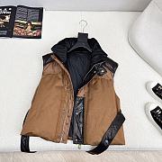 Colestore Louis Vuitton Monogram Accent Leather-Trim Down Vest - 5