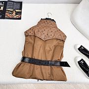 Colestore Louis Vuitton Monogram Accent Leather-Trim Down Vest - 3