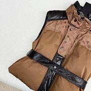 Colestore Louis Vuitton Monogram Accent Leather-Trim Down Vest - 2