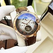 Colestore Cartier Men’s Automatic Leather Strap Watch - 4