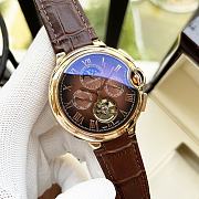 Colestore Cartier Men’s Automatic Leather Strap Watch - 3