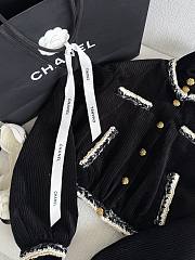 Colestore Chanel Jacket Velvet  Black, Gold & White - 5