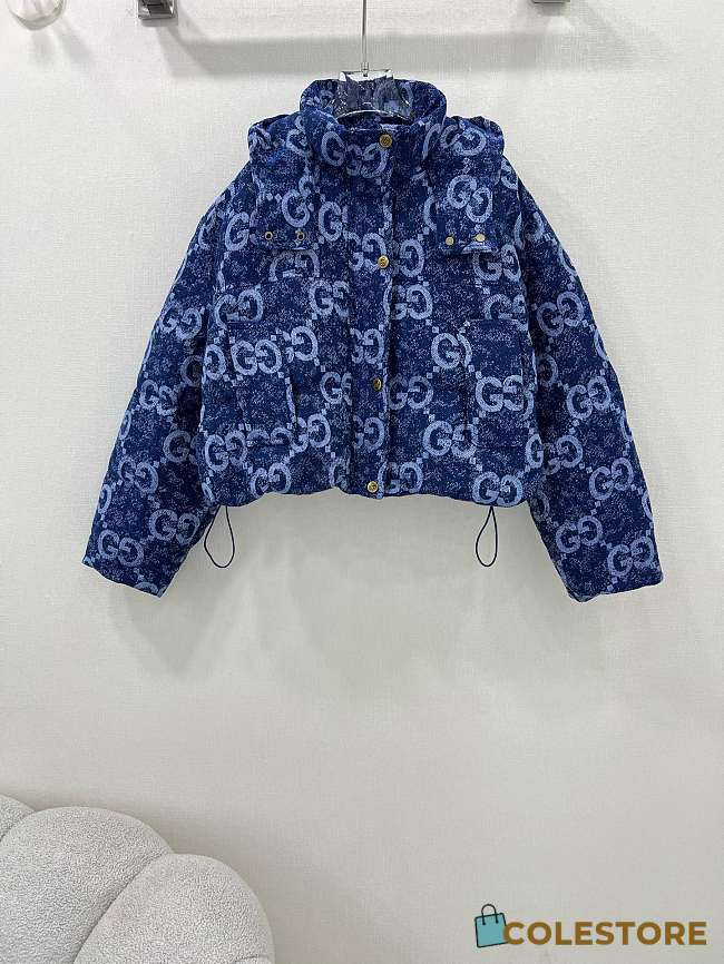 Colestore Gucci GG canvas padded jacket Denim Blue - 1