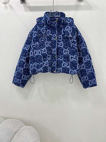 Colestore Gucci GG canvas padded jacket Denim Blue