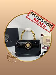 Colestore Versace La Medusa Patent Leather Tote Black 20x5x12cm - 1