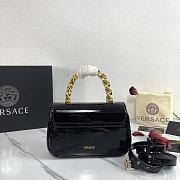 Colestore Versace La Medusa Patent Leather Tote Black 20x5x12cm - 4