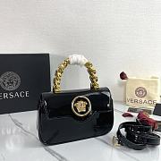 Colestore Versace La Medusa Patent Leather Tote Black 20x5x12cm - 5