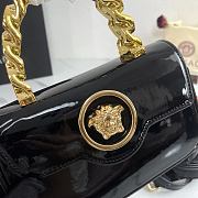 Colestore Versace La Medusa Patent Leather Tote Black 20x5x12cm - 3