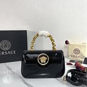 Colestore Versace La Medusa Patent Leather Tote Black 20x5x12cm - 2