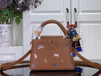 Colestore Louis Vuitton Capucines Mini Tan Calfskin Leather M25874 21x14x8cm