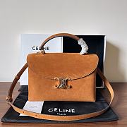Colestore Celine Medium Nino Bag In Nubuck Calfskin Camel 25x17.5x10cm - 1