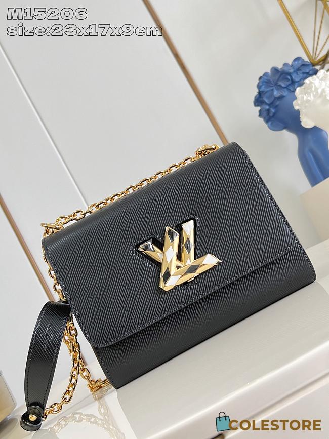 Colestore Louis Vuitton Twist MM Black Epi Leather Has Grain M12506 23 x 17 x 9.5cm - 1