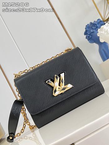 Colestore Louis Vuitton Twist MM Black Epi Leather Has Grain M12506 23 x 17 x 9.5cm