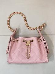 Colestore Chanel 25 Mini Handbag Grained Calfskin & Gold-Tone Metal Pink 20x22x12.5cm - 1
