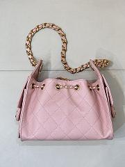 Colestore Chanel 25 Mini Handbag Grained Calfskin & Gold-Tone Metal Pink 20x22x12.5cm - 4