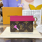 Colestore Louis Vuitton LV Charms Card Holder Monogram Pink 10.2 x 7.3 x 0.3 cm - 3