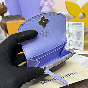 Colestore Louis Vuitton Rosalie Coin Purse Monogram Blue 11x2.5x8cm - 6