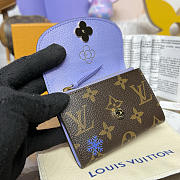 Colestore Louis Vuitton Rosalie Coin Purse Monogram Blue 11x2.5x8cm - 3