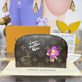 Colestore Louis Vuitton Cosmetic Pouch PM Monogram Pink M15359 19x6x12cm