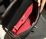 Colestore Chanel 19 Bag Shiny lambskin, Gold, Silver & Ruthenium Plated Metal Black 16x26x9cm - 6