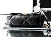 Colestore Chanel 19 Bag Shiny lambskin, Gold, Silver & Ruthenium Plated Metal Black 16x26x9cm - 5