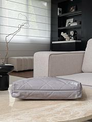 Colestore Chanel 22 Bag Glossy Calfskin & Silver Metal Light Gray 42x39x8cm - 5