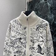 Colestore Dior DiorAlps Mock-Neck Cardigan White/Navy - 6