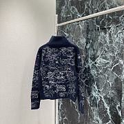 Colestore Dior DiorAlps Mock-Neck Cardigan White/Navy - 3