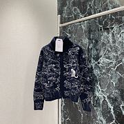 Colestore Dior DiorAlps Mock-Neck Cardigan White/Navy - 2