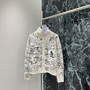 Colestore Dior DiorAlps Mock-Neck Cardigan White/Navy - 4