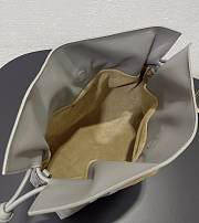 Colestore Loewe Medium Flamenco Clutch Landscape in Nappa Calfskin Sparkling Grey/Butter 30x24.5x10.5cm - 6