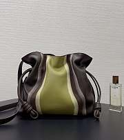 Colestore Loewe Medium Flamenco Clutch Landscape in Nappa Calfskin Chocolate/Light Moss 30x24.5x10.5cm - 1