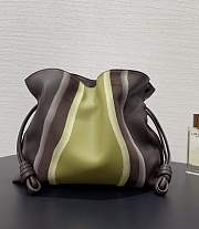 Colestore Loewe Medium Flamenco Clutch Landscape in Nappa Calfskin Chocolate/Light Moss 30x24.5x10.5cm - 5