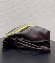 Colestore Loewe Medium Flamenco Clutch Landscape in Nappa Calfskin Chocolate/Light Moss 30x24.5x10.5cm - 6