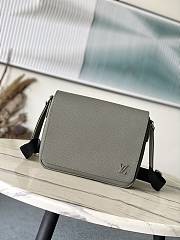 	 Colestore Louis Vuitton District PM Taiga in Grey Green 26 x 20 x 7cm - 1