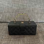 Colestore Chanel Vintage Chanel Rectangular Vanity Box Black 22x10x8.5cm - 1