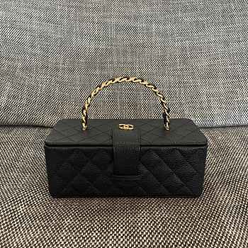 Colestore Chanel Vintage Chanel Rectangular Vanity Box Black 22x10x8.5cm