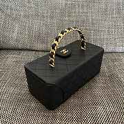Colestore Chanel Vintage Chanel Rectangular Vanity Box Black 22x10x8.5cm - 4