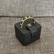 	 Colestore Chanel Vintage Chanel Rectangular Vanity Box Black 11x9.5x8.5cm - 1