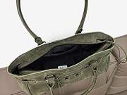Colestore Balenciaga Le City Bag East-West in Army Green Suede Calfskin Brass Hardware 32x9x17cm - 6