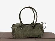 Colestore Balenciaga Le City Bag East-West in Army Green Suede Calfskin Brass Hardware 32x9x17cm - 5