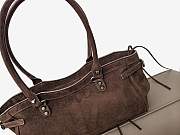 Colestore Balenciaga Le City Bag East-West in Light Espresso Waxed Suede Calfskin Brass Hardware 32x9x17cm - 3