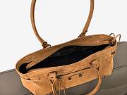Colestore Balenciaga Le City Bag East-West in Camel Suede Calfskin Brass Hardware 32x9x17cm - 5