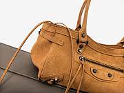 Colestore Balenciaga Le City Bag East-West in Camel Suede Calfskin Brass Hardware 32x9x17cm - 3