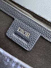 Colestore Dior Mini Saddle Messenger Bag with Flap Deep Blue Dior Oblique Trio Jacquard and Deep Blue Grained Calfskin 20 x 13.5 x 5.5cm - 5