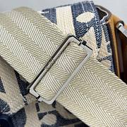 Colestore Dior Saddle Messenger Bag Blue and Beige Raffia-Effect Dior Oblique Denim with Brown Grained Calfskin 23 x 17.5 x 6cm - 2